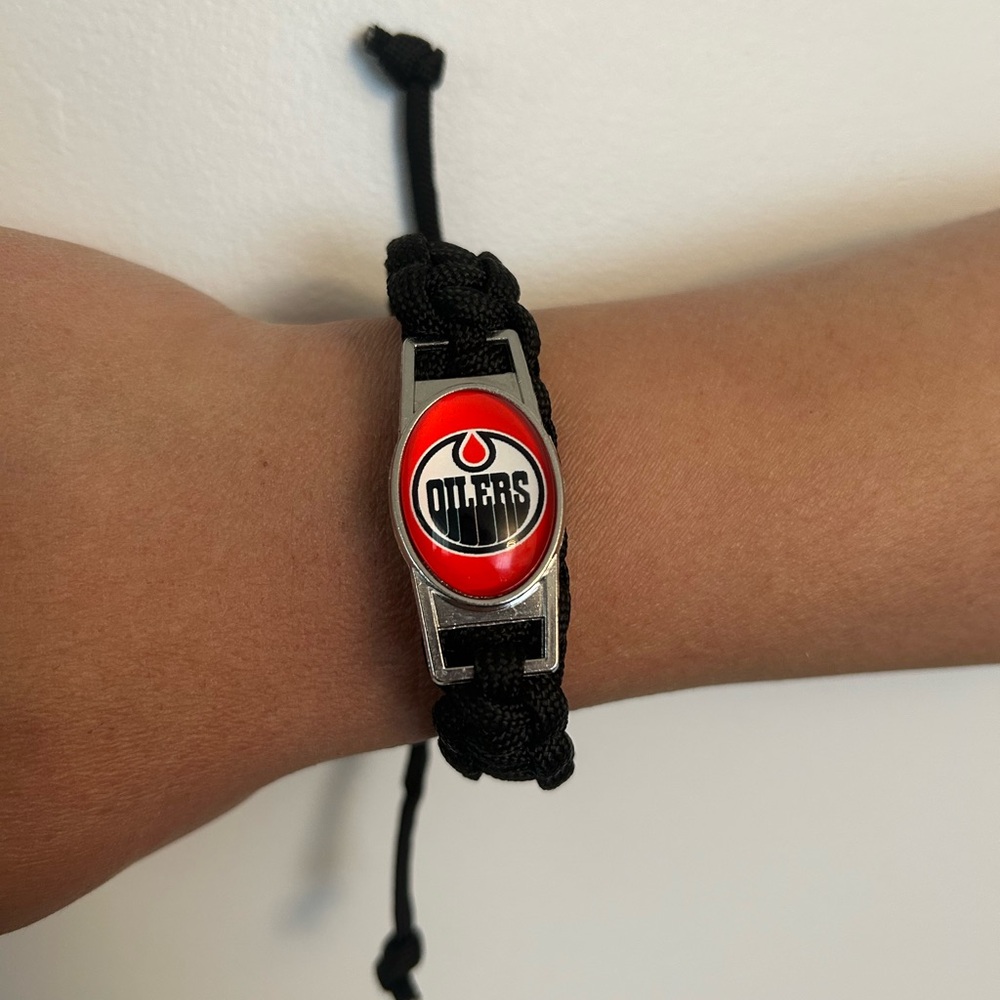 oilers Adjustable Bracelet handmade